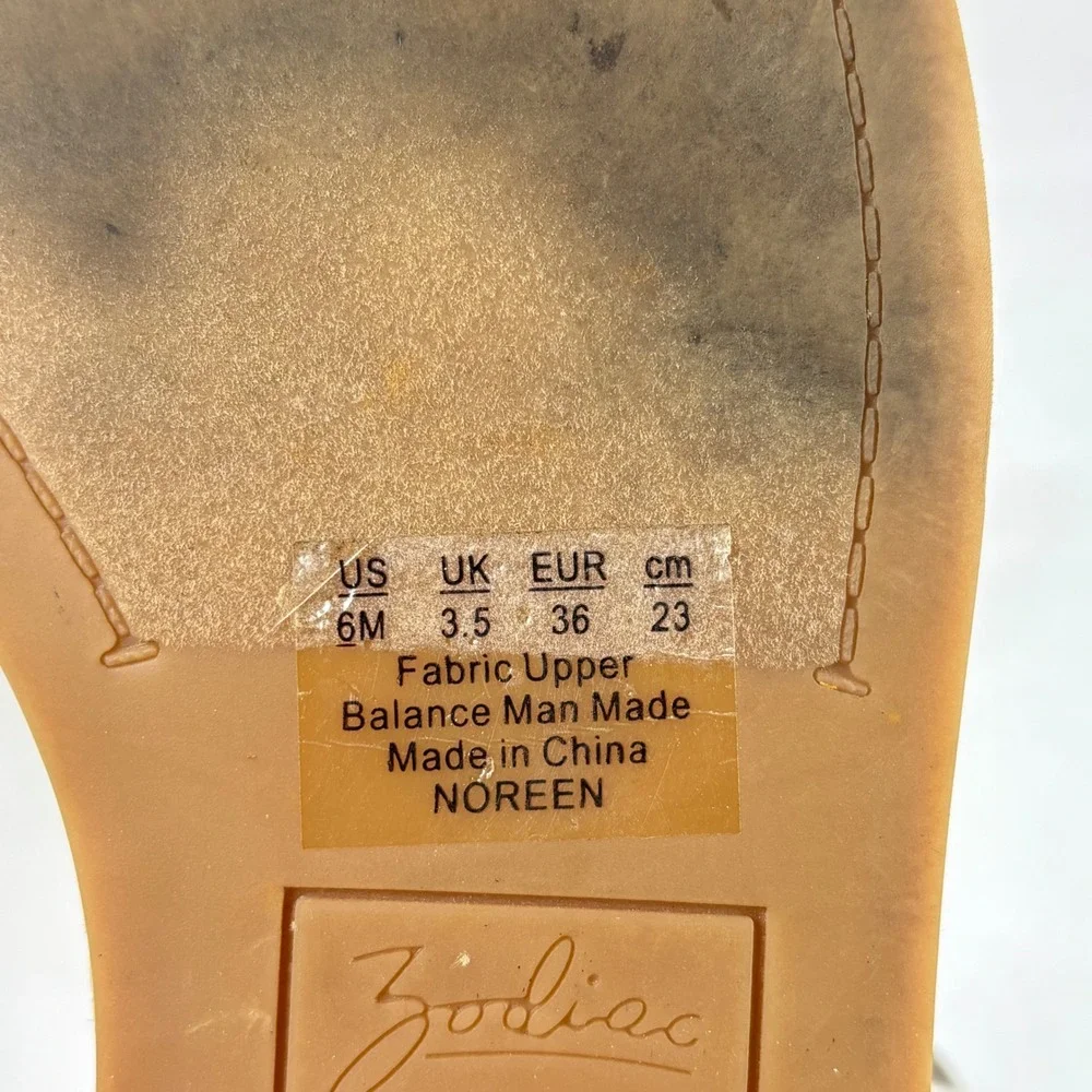 Zodiac Noreen Espadrille Wedge Sandals White Mesh Strap Boho Coastal Casual Sz 6